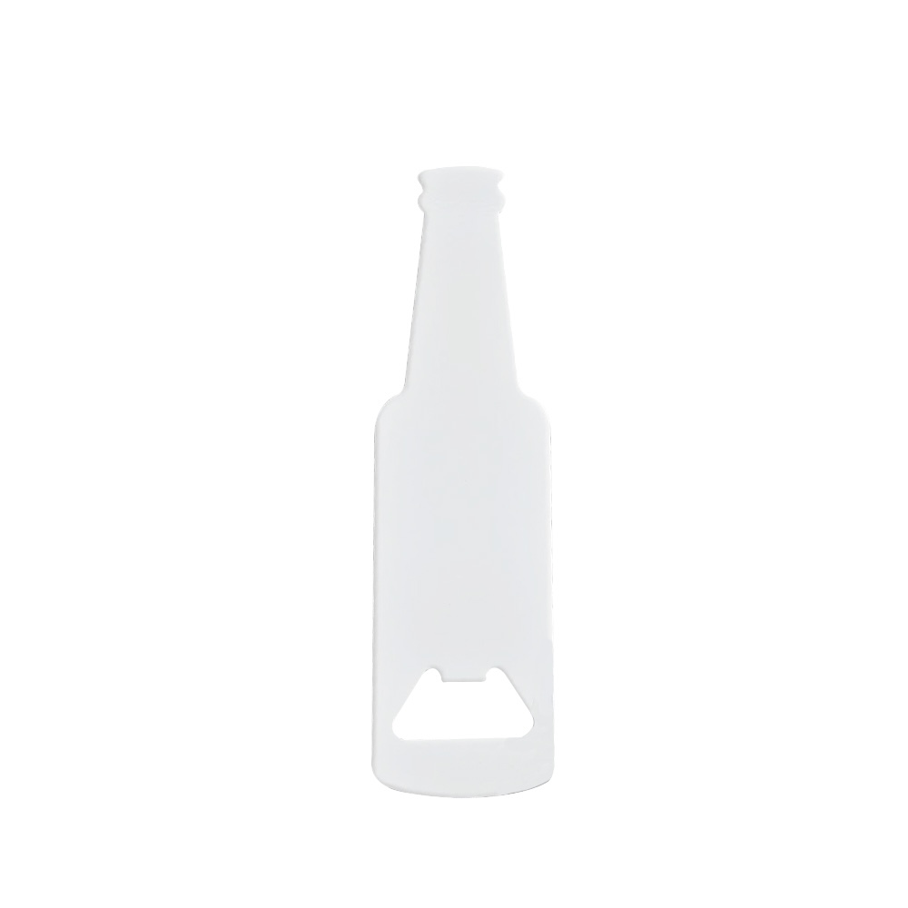 DESTAPADOR DE ACERO BLANCO TIPO BOTELLA 15X3.6CM