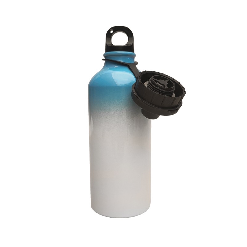 Thermo Aluminio Sencillo Bicolor Blanco/Azul Pastel 600ml