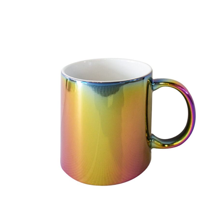 Taza Espejo Tornasol Arcoíris 11oz