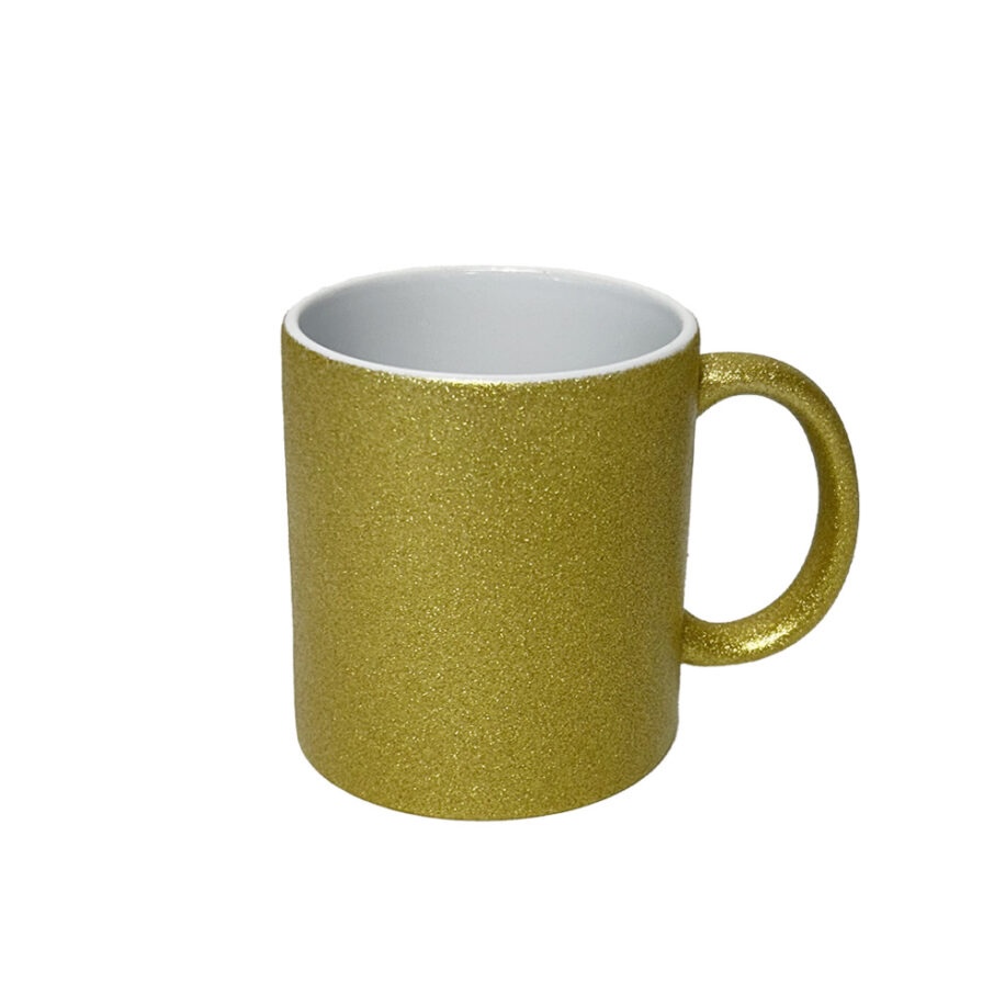 Taza Glitter Oro 11oz