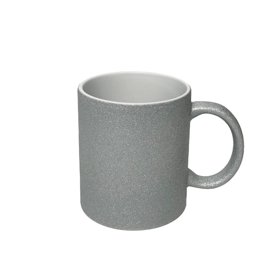 Taza Glitter Plata 11oz
