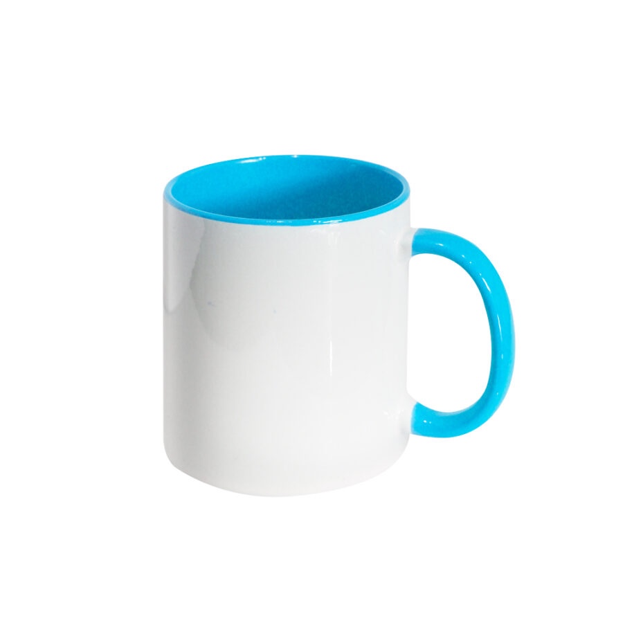 Taza Interior y Mango Azul Cielo 11oz