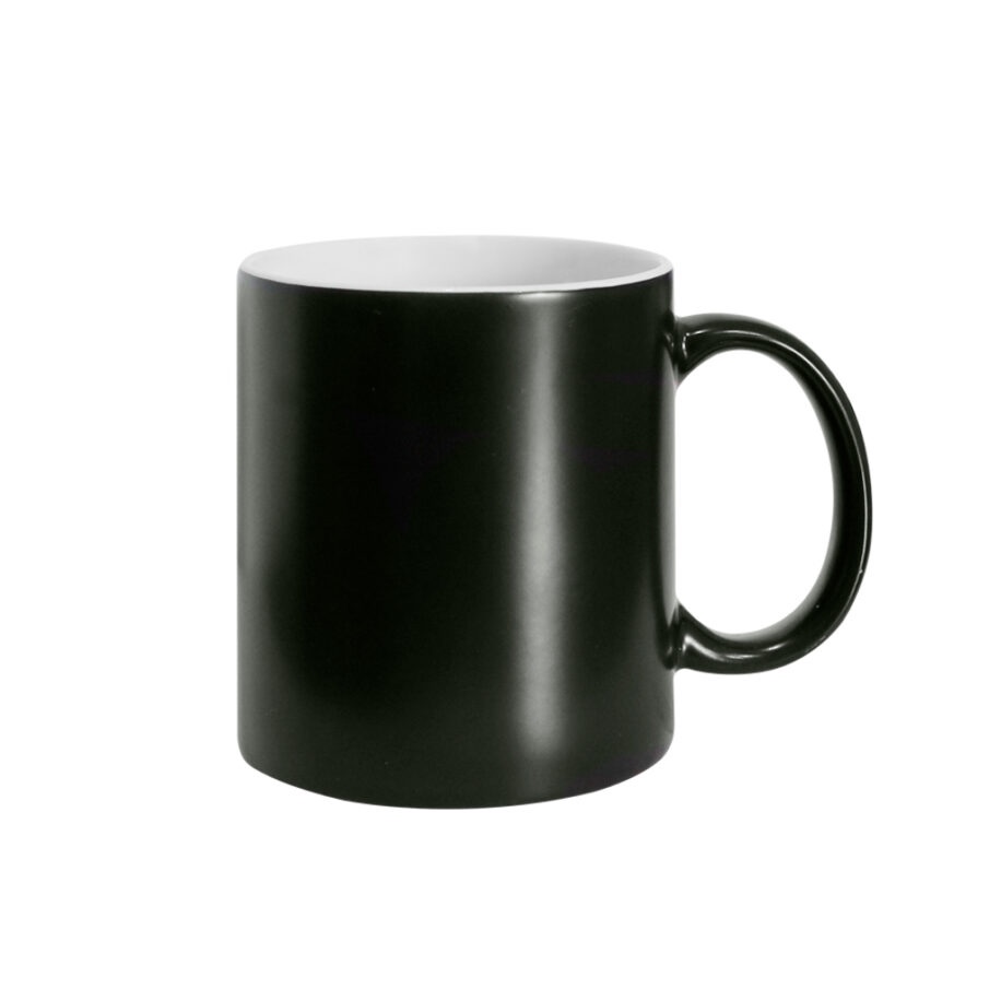 Taza Mágica Negra Brillante 11oz