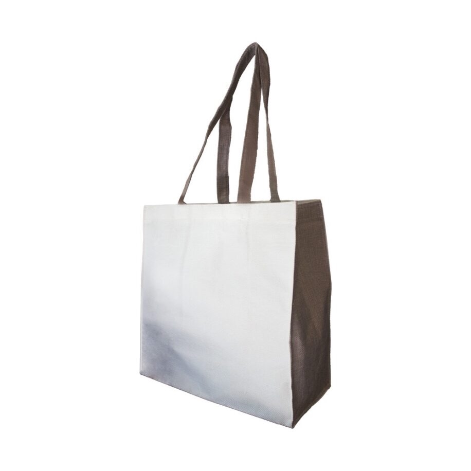 Bolsa De Loneta Blanca / Gris Sublimable (35×36.5×15.5cm)