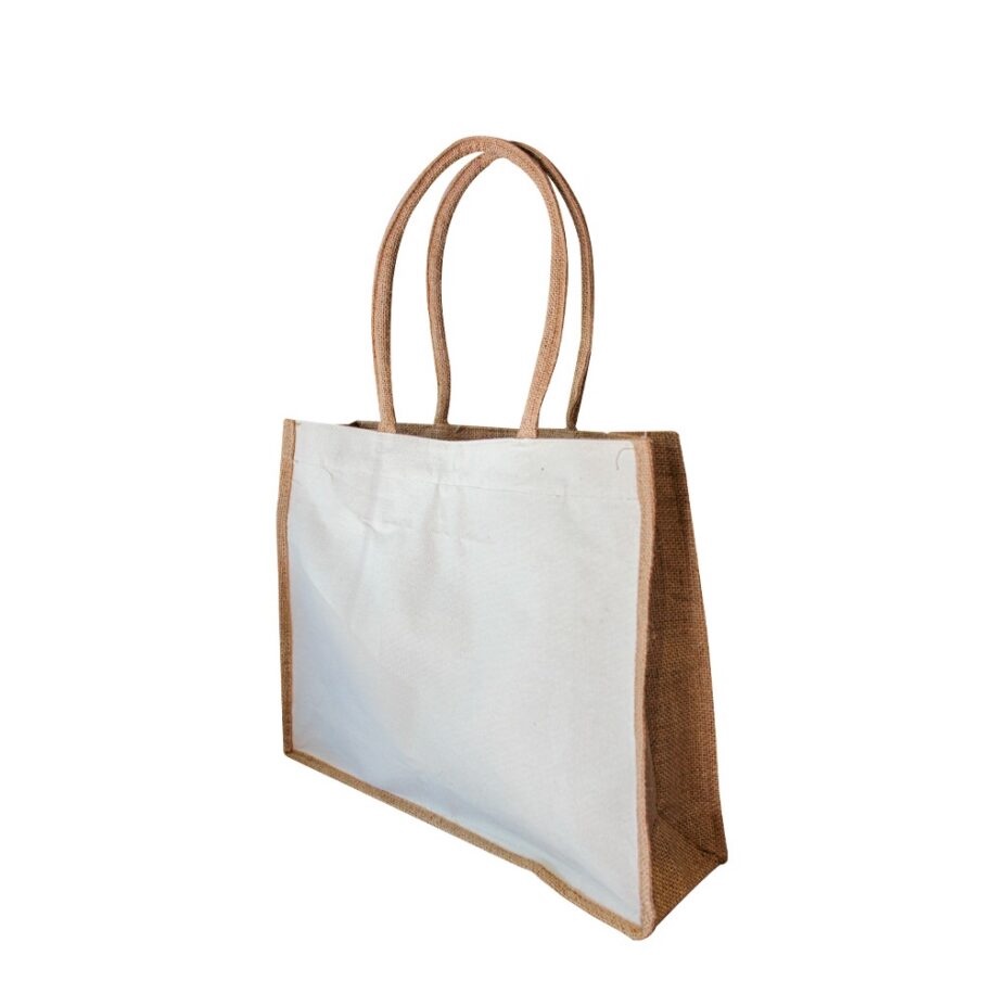 Bolsa Playa De Loneta Natural / Café Sublimable (33x41x12 cm)