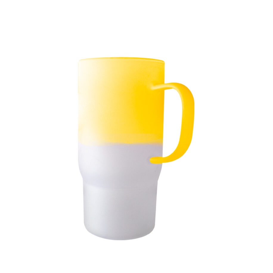 TARRO DE VIDRIO SATINADO PARA AUTO AMARILLO 900ML