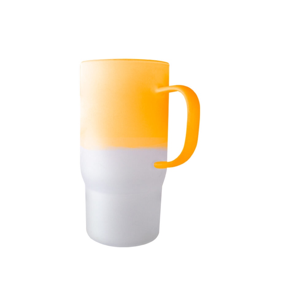 TARRO DE VIDRIO SATINADO PARA AUTO NARANJA 900ML