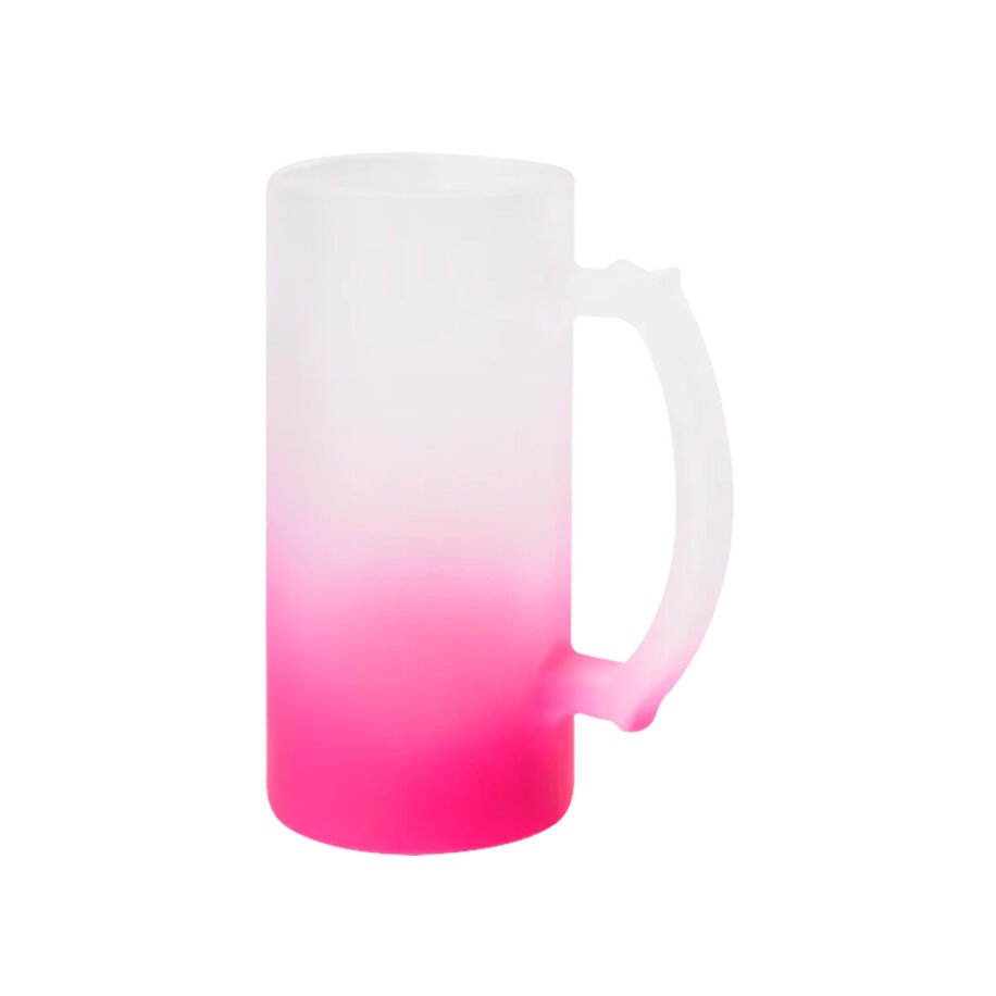 Tarro de Vidrio Satinado C/Fondo Rosa 16oz