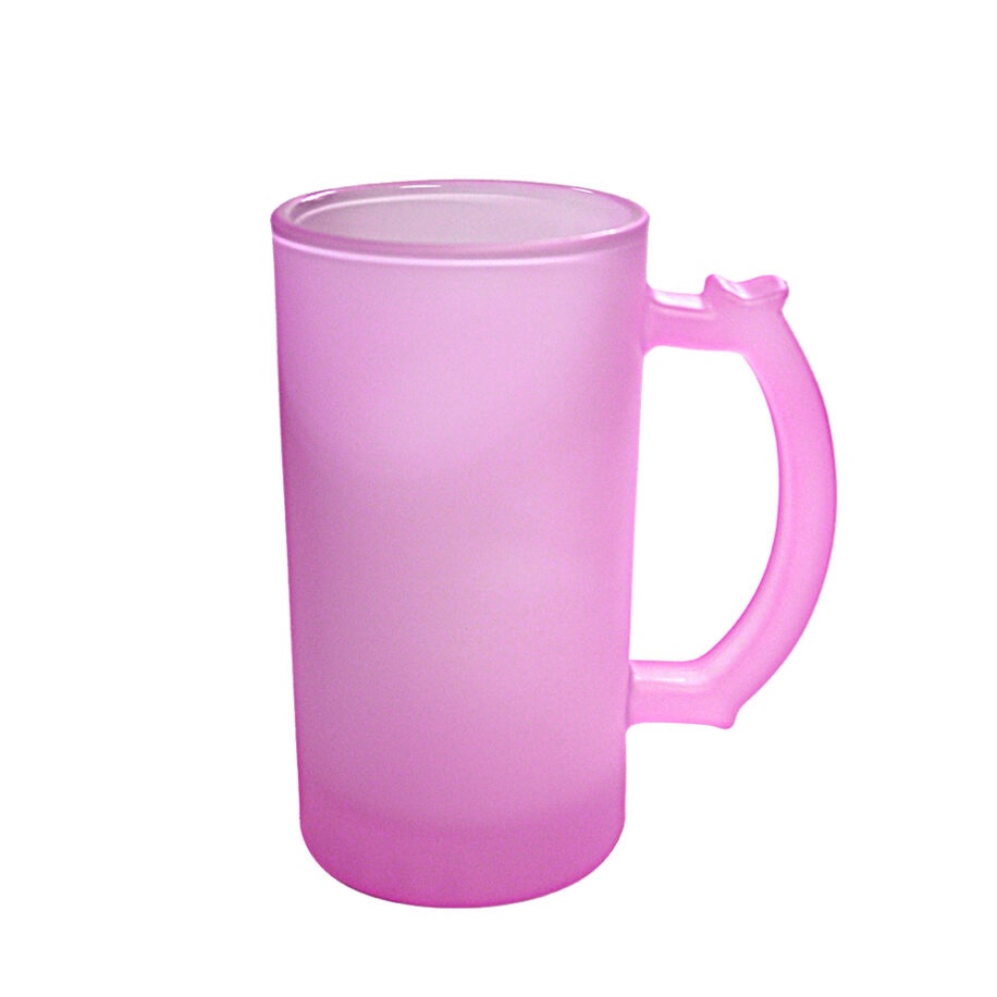 Tarro Mágico De Vidrio Satinado Rosa 16oz